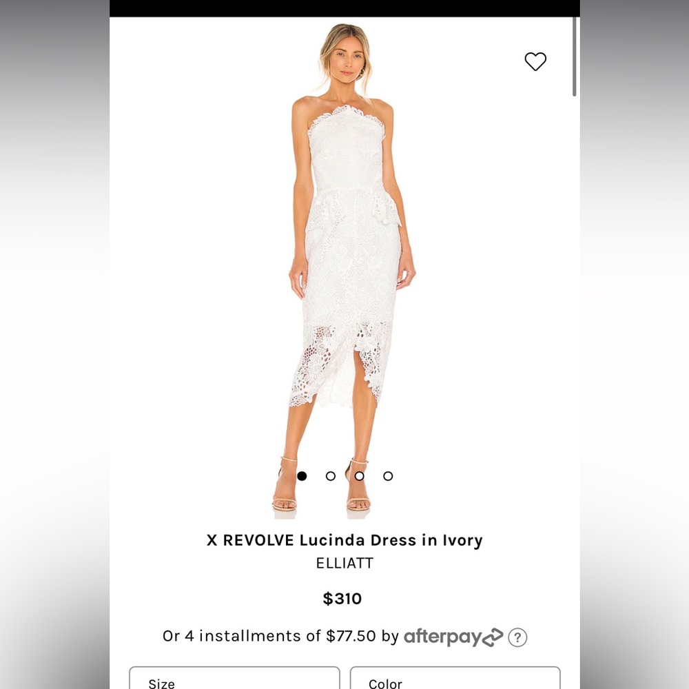 ELLIATT X Revolve Lucinda Dress in Ivory - NWOT